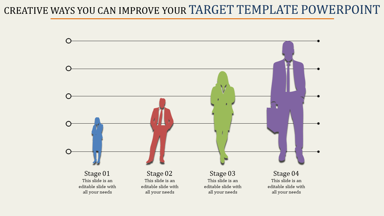 Free - Process Target Template PowerPoint For Presentation